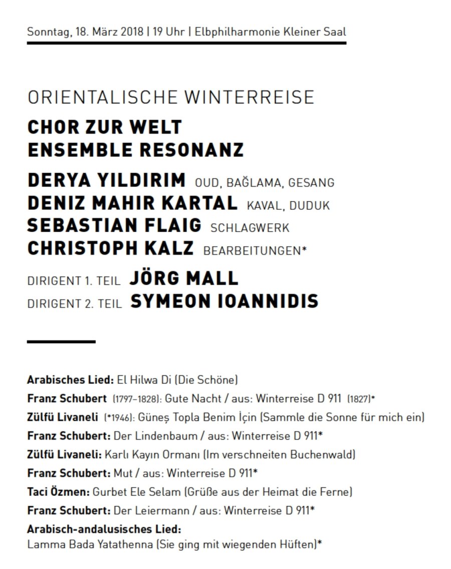 18.03.2018: Chor zur Welt / Ensemble Resonanz