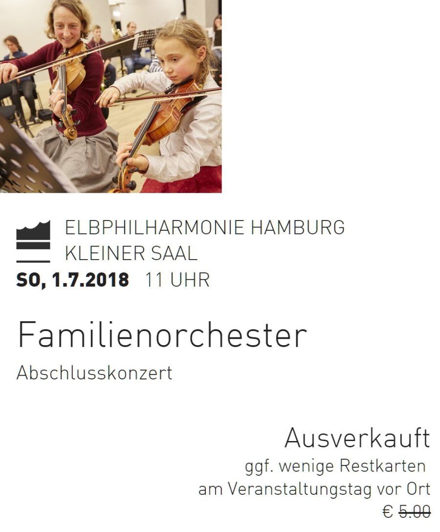 01.07.2018: Familienorchester der Elbphilharmonie
